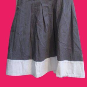 VINTAGE Gray A-Line Cotton Skirt Size 13